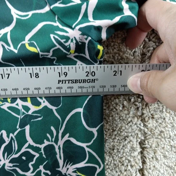 Bad Birdie‎ Shirt Mens Medium Green Floral Azalea Collection Core Polo Stretch